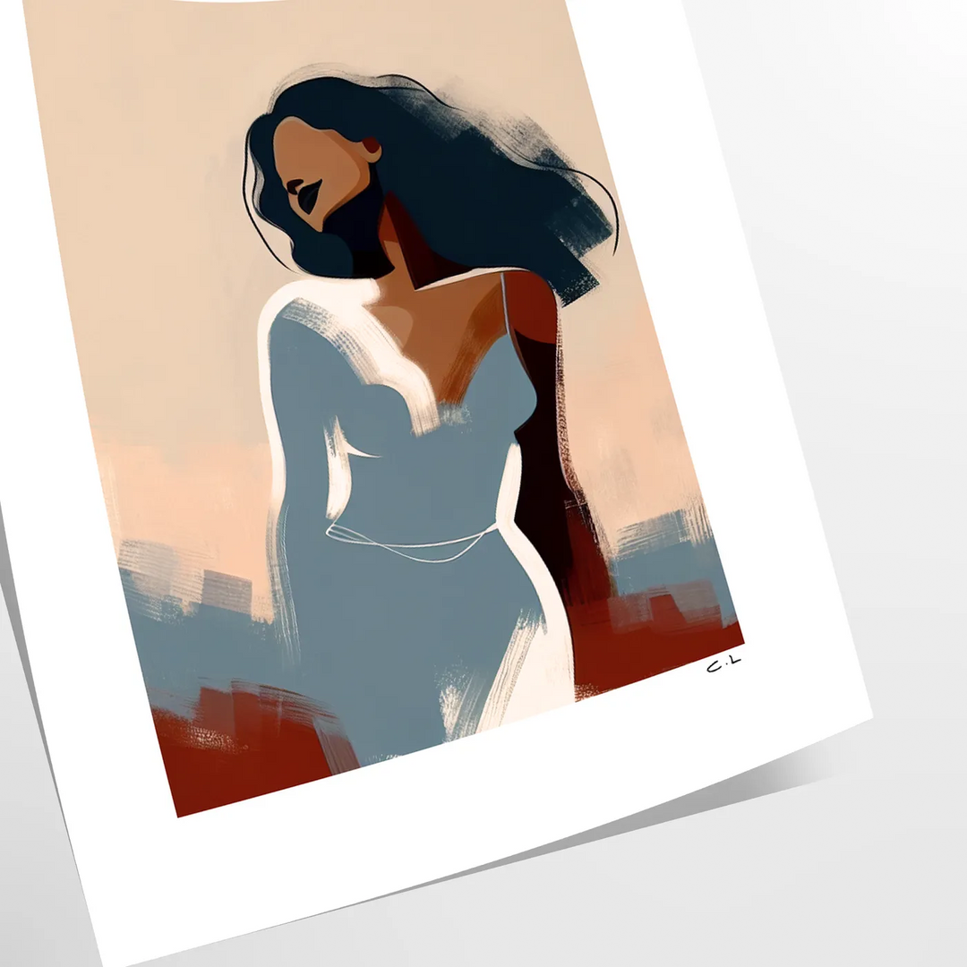 Abstract Woman Print 2 Travel Poster High Quality Frame Premium Print Home Decor Color