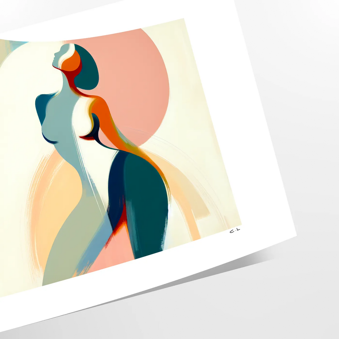 Abstract Woman Print 3 Travel Poster High Quality Frame Premium Print Home Decor Color