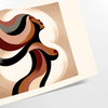 touch elegance space captivating abstract woman poster black orange wall art unique gift artwork room ambiance ideal choice modern decor enthusiasts