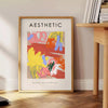 une explosion couleurs intérieur affiche maximaliste design esthétique unique tons vibrants jaune vert tous cordialement cadeau disponible style