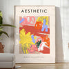 une explosion couleurs intérieur affiche maximaliste design esthétique unique tons vibrants jaune vert tous cordialement cadeau disponible style