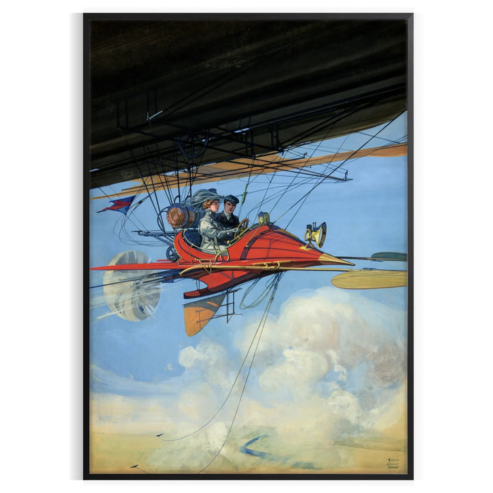 Affiche de voyage en avion, art mural 