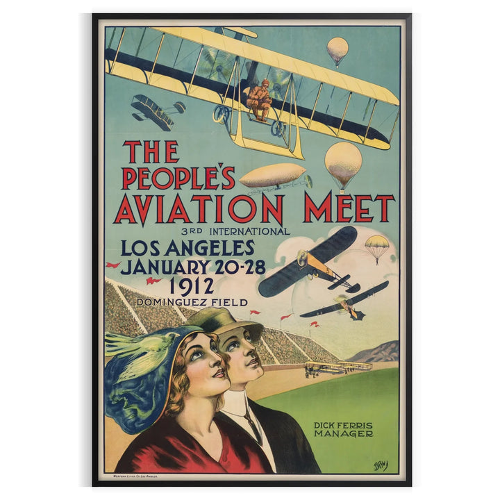 Affiche de voyage en avion, impression murale 