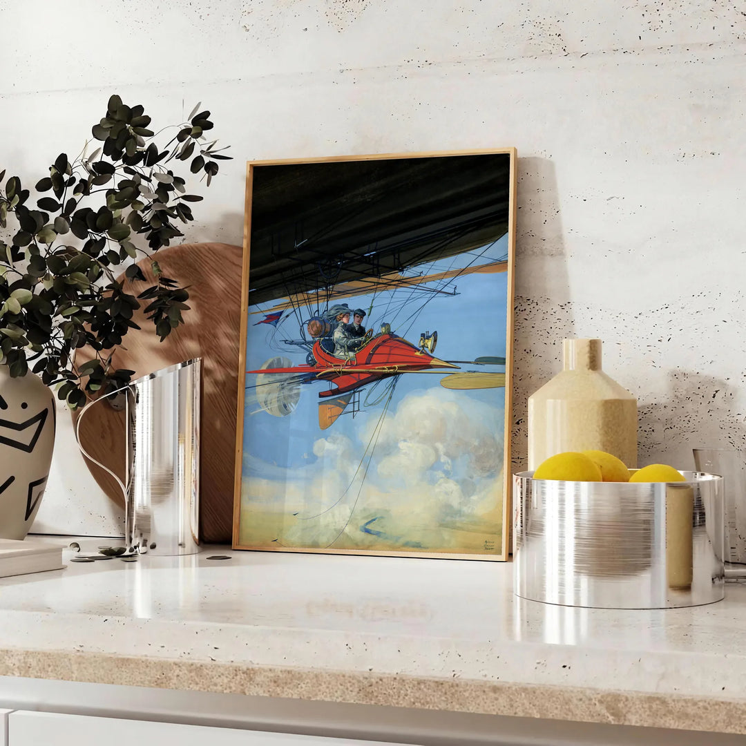 Airplane Travel Poster Wall Art Travel Poster High Quality Frame Premium Print Home Decor Color