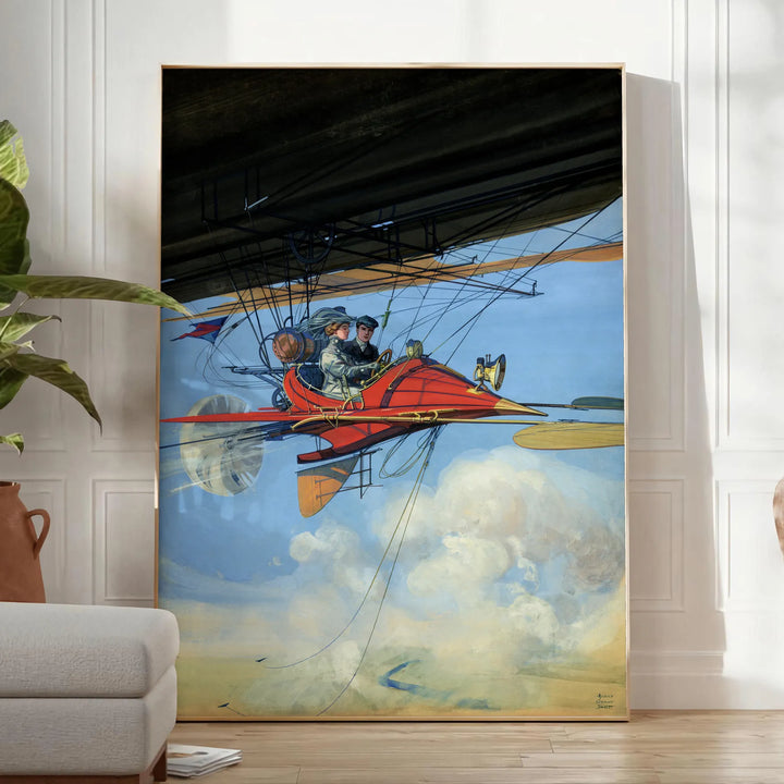 Airplane Travel Poster Wall Art Travel Poster High Quality Frame Premium Print Home Decor Color