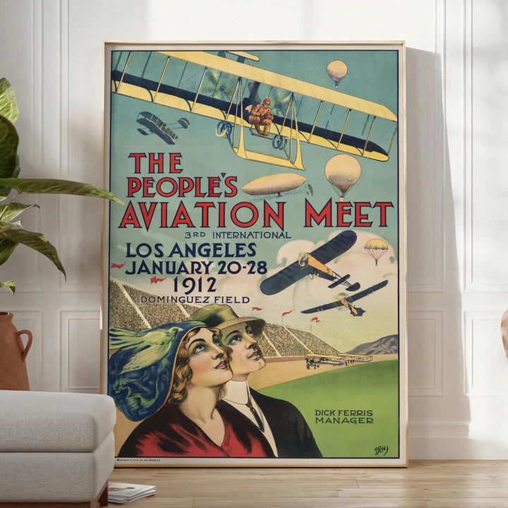 Airplane Travel Poster Wall Print Travel Poster High Quality Frame Premium Print Home Decor Color