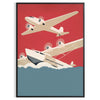 decor Vintage Airplanes Poster captivating blend gray orange hues stunning wall art perfect enthusiasts memorable gift artwork space