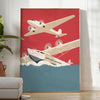 decor Vintage Airplanes Poster captivating blend gray orange hues stunning wall art perfect enthusiasts memorable gift artwork space