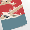 decor Vintage Airplanes Poster captivating blend gray orange hues stunning wall art perfect enthusiasts memorable gift artwork space
