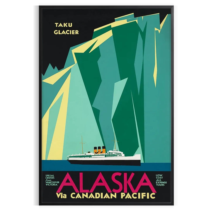 Affiche de voyage en Alaska 