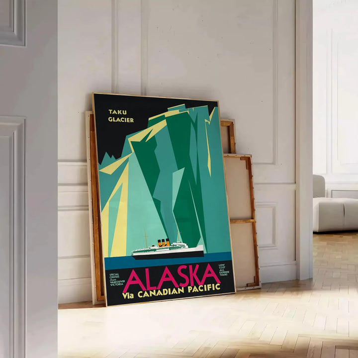 Alaska Travel Poster Art Travel Poster High Quality Frame Premium Print Home Decor Color