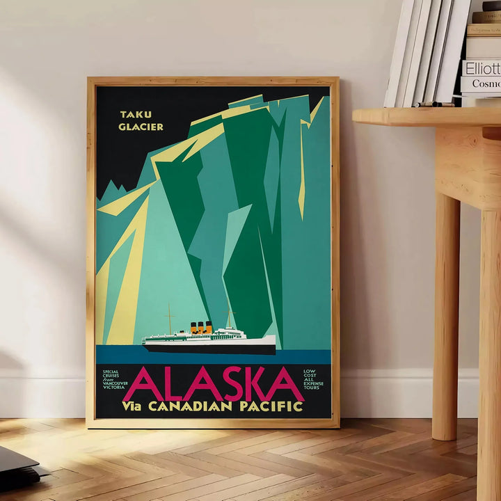 Alaska Travel Poster Art Travel Poster High Quality Frame Premium Print Home Decor Color