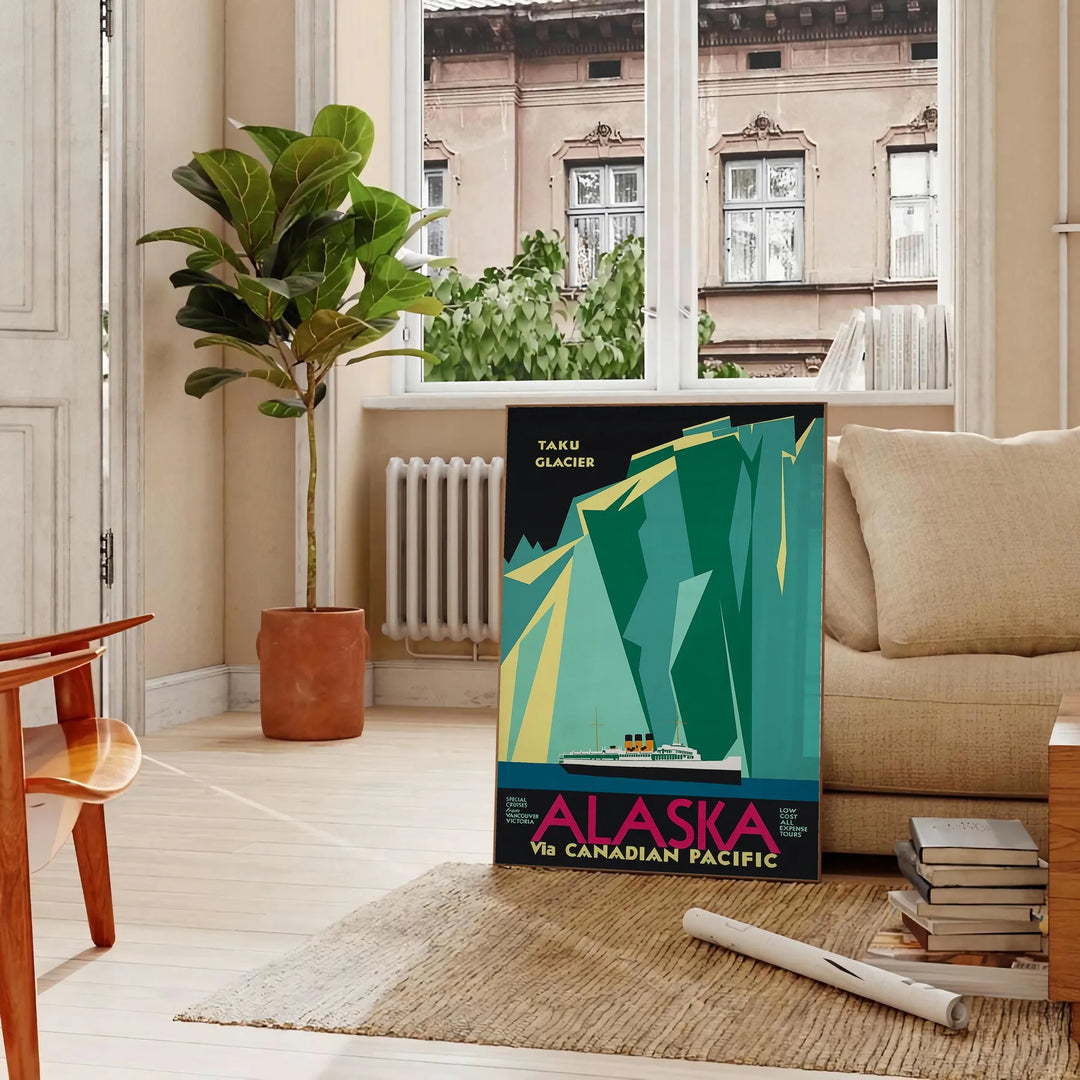 Alaska Travel Poster Art Travel Poster High Quality Frame Premium Print Home Decor Color