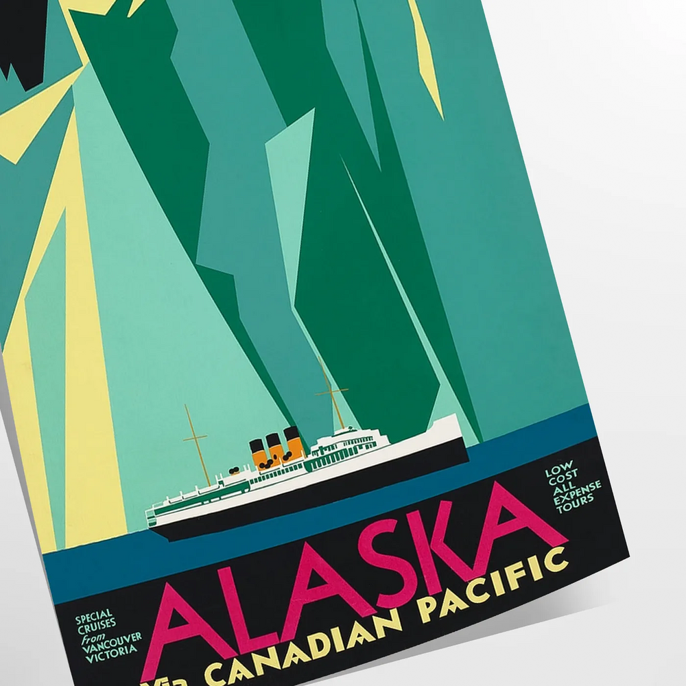 Alaska Travel Poster Art Travel Poster High Quality Frame Premium Print Home Decor Color