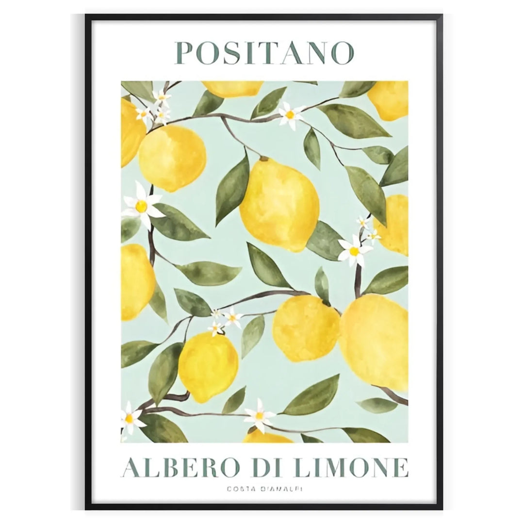 Albero Di Limone Kitchen Art Print Travel Poster High Quality Frame Premium Print Home Decor Color