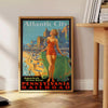 charm Atlantic City vintage America railroad travel poster vibrant green blue artwork perfect wall art space ideal print history buffs unique gift preferred format today