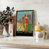 charm Atlantic City stunning travel poster vibrant green blue hues wall art piece unique gift refreshing touch room sizes A4 cm A0
