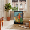 charm Atlantic City stunning travel poster vibrant green blue hues wall art piece unique gift refreshing touch room sizes A4 cm A0
