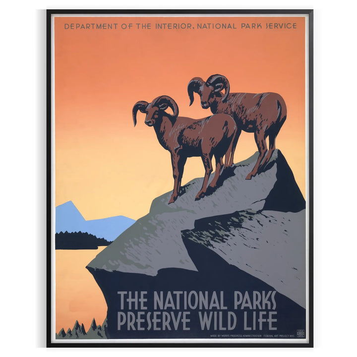 Impression d’affiche de voyage du parc national américain 