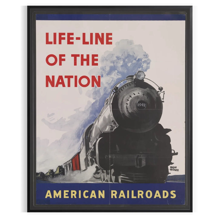 Affiche de voyage des chemins de fer américains Impression artistique 