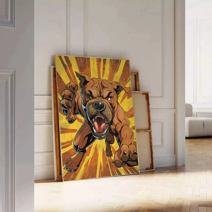 Angry Dog Wildlife Poster Travel Poster High Quality Frame Premium Print Home Decor Color