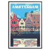 espace affiche élégante Amsterdam nuances gris bleu cadeau amoureux ville cadre