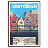 espace affiche élégante Amsterdam nuances gris bleu cadeau amoureux ville cadre