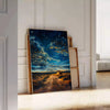 space enchanting antique oil painting poster lush green serene blue hues captivating wall art elegance unique gift personal staple versatile sizes A4 cm A0