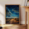 space enchanting antique oil painting poster lush green serene blue hues captivating wall art elegance unique gift personal staple versatile sizes A4 cm A0