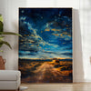 space enchanting antique oil painting poster lush green serene blue hues captivating wall art elegance unique gift personal staple versatile sizes A4 cm A0