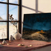 space antique oil art poster rich black green hues captivating wall perfect enthusiast unique gift frameless versions style