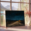 space antique oil art poster rich black green hues captivating wall perfect enthusiast unique gift frameless versions style