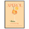 space vibrant Aperol cocktail poster stunning blend orange gray hues eye wall art perfect gift enthusiast unframed formats decor needs