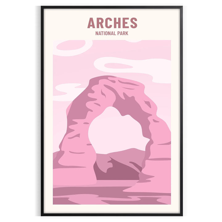 Art mural graphique de voyage Arches 