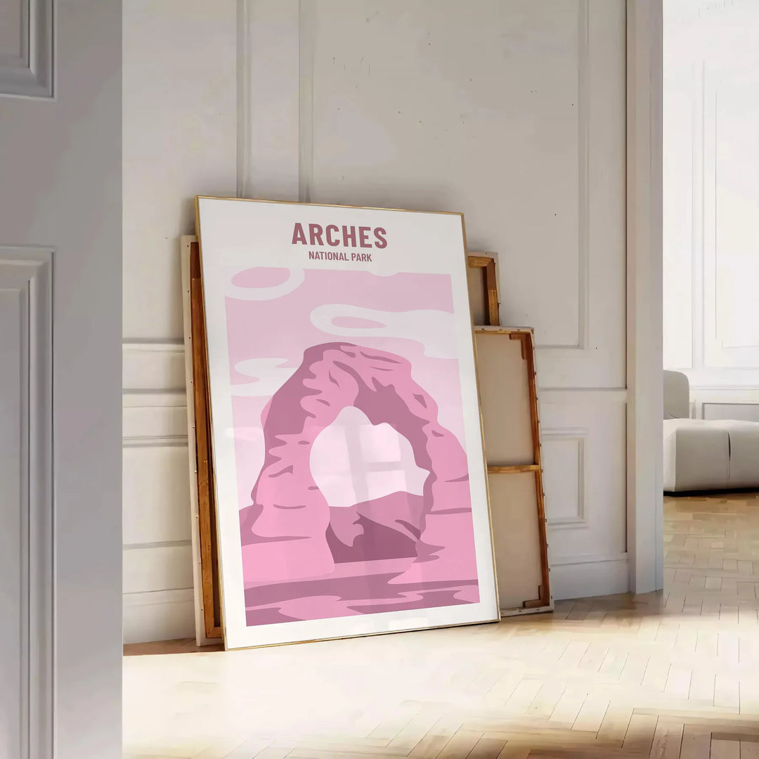 Arches Travel Graphic Wall Art Travel Poster High Quality Frame Premium Print Home Decor Color