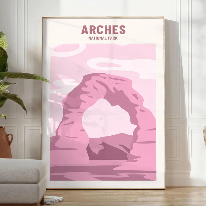 Arches Travel Graphic Wall Art Travel Poster High Quality Frame Premium Print Home Decor Color