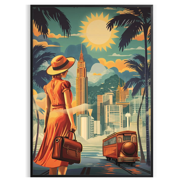 Affiche de voyage Art déco, style peinture, affiche 