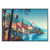 une affiche exceptionnelle style peinture voyage art élégantes nuances gris noir intérieur cadeau disponible encadrement