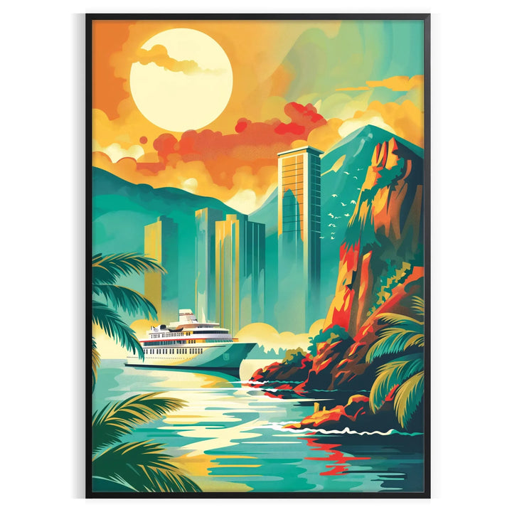 Affiche de voyage Art déco, style peinture, impression 