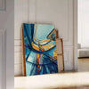 space stunning Art Deco building style poster vibrant green blue hues captivating wall print perfect gift elegance room décor today sizes A4 cm A0