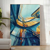 space stunning Art Deco building style poster vibrant green blue hues captivating wall print perfect gift elegance room décor today sizes A4 cm A0