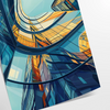 space stunning Art Deco building style poster vibrant green blue hues captivating wall print perfect gift elegance room décor today sizes A4 cm A0