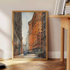space stunning art deco building watercolor poster elegant black green hues print timeless style wall unique gift architecture unframed option decor