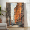 space stunning art deco building watercolor poster elegant black green hues print timeless style wall unique gift architecture unframed option decor
