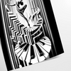 space stunning Art Deco Music Dance poster chic black gray palette captivating wall perfect jazz lovers style enthusiasts unique gift personal decor print