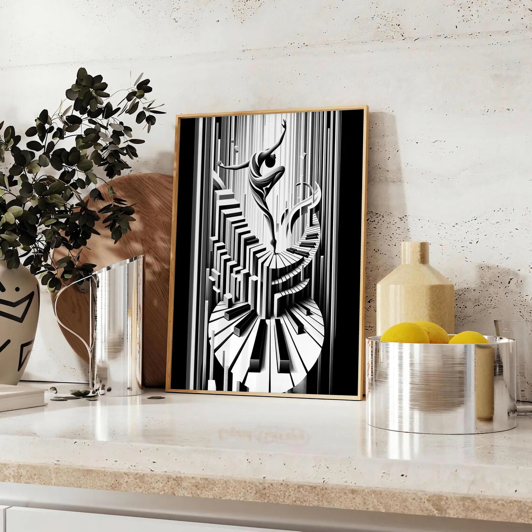 Art Deco Music Danse Print Travel Poster High Quality Frame Premium Print Home Decor Color