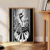 space stunning Art Deco Music Dance poster chic black gray palette captivating wall perfect jazz lovers style enthusiasts unique gift personal decor print