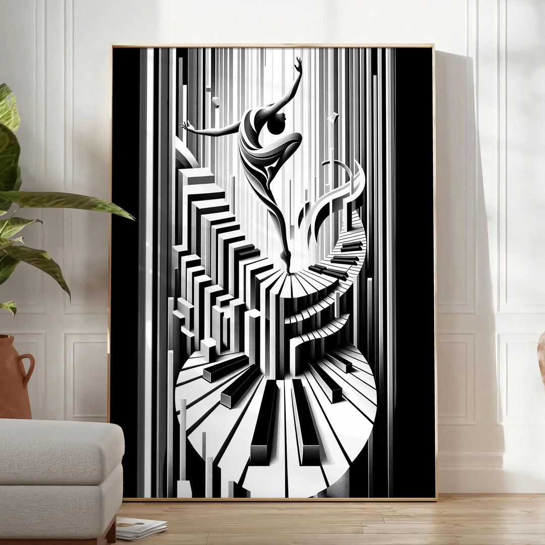 Art Deco Music Danse Print Travel Poster High Quality Frame Premium Print Home Decor Color