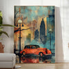 space Art Deco travel poster stunning green orange hues wall unique gift artwork vintage charm room ideal print enthusiast traveler