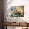Affiche Art déco voyage nuances vert bleu cadeau une touche élégance vintage intérieur A4 cm A0
